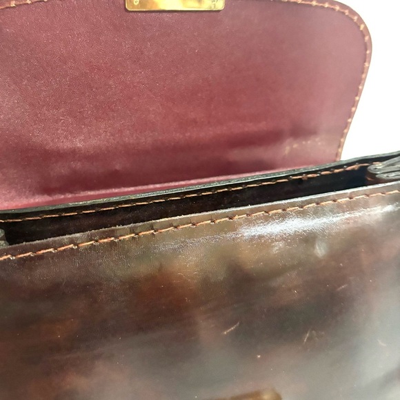 Vintage Elegant Brown distressed Leather Handbag - Picture 11 of 11